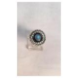 Sterling silver native American turquoise ring
