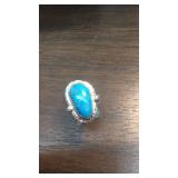 Sterling & Blue Diamond Turquoise Southwestern