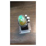 Sterling  & Royston Turquoise Southwest Ring