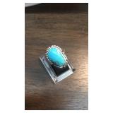 Sterling Silver & Utah Turquoise Southwest Ring