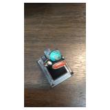 Sterling Silver, Turquoise & Coral Southwest Ring