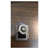 Sterling Silver & Jade Cab Southwest Ring