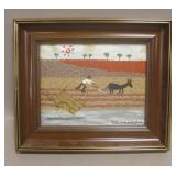 Framed Original Gil Carrasco Painting 12" x 10"