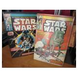 2 - 8.5" x 13" Pressed Tin Star Wars Signs