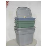 Lot Of 5 Storage tubs With Matching Lids