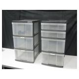 Lot Of 2 Rolling Slim Storage Drawers