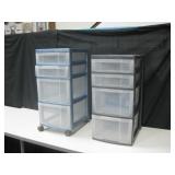 Lot Of 2 Rolling Slim Storage Drawers