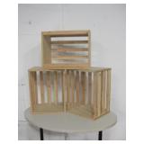 Lot Of 3 15" X 20" Wood Crates