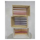 Lot of 3 Wood Crates 12"x 19"