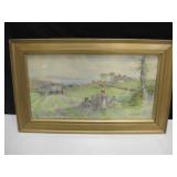 E. Scorah Signed Framed Original Watercolor