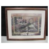 31" X  25"  Matted Print In Frame