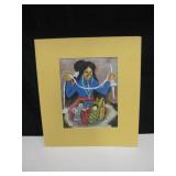A. Tsinajinnie NA Painting - Matted 16" x 18"