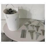 Large Bucket Of Heavy Duty Hinges
