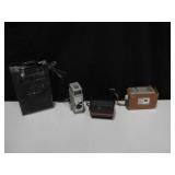 Vtg Tape Player, Polaroid Camera & 2 Movie Cameras