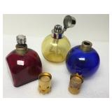 Lot Of 3 Glass Oil Burners Lot Of 3 Glass Oil Burners