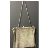 Antique Sterling Silver Band & Metal Mesh Purse Antique Sterling Silver Band & Metal Mesh Purse