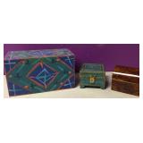 Lot Of Decorative Wood Boxes Lot Of Decorative Wood Boxes