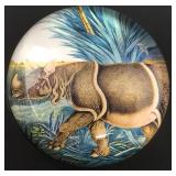 Vintage Signed Willant Rhinoceros Paperweight Vintage Signed Willant Rhinoceros Paperweight