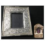 10"x8" Vintage Ornate Punched Tin Frame & Nicho 10"x8" Vintage Ornate Punched Tin Frame & Nicho