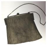 Antique Sterling & Mesh Chain Purse Marked