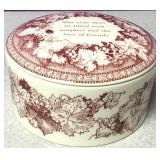 Spode Porcelain Lidded Mementos Jar Spode Porcelain Lidded Mementos Jar