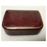 Vtg Mens Italian Calf Leather Travel Box