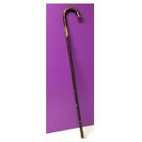 Antique Walking Stick Cane Sterling Silver Collar Antique Walking Stick Cane Sterling Silver Collar