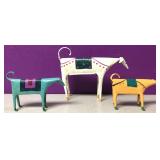 Modern Folk Art Metal Painted Animals Modern Folk Art Metal Painted Animals