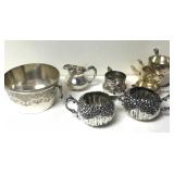 Antique Silver Plated Cream/Sugar Sets Etc Antique Silver Plated Cream/Sugar Sets Etc