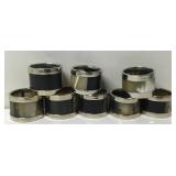 Lot Of 8 Ox Horn & Silver Tone Napkin Ring Holders Lot Of 8 Ox Horn & Silver Tone Napkin Ring Holders