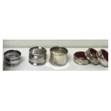 Antique Silver Plated Assorted Napkin Rings Antique Silver Plated Assorted Napkin Rings