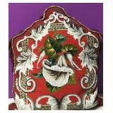 Custom Needlepoint & Beadwork Festive Down Pillow