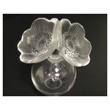 Vtg French Lalique Two Anemones Perfume Bottle Vtg French Lalique Two Anemones Perfume Bottle