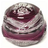 Val St. Lambert Bohemian Cut To Clear Candy Dish