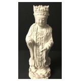 Antique Blanc De Chine Guan Yin Figure 15 1/2"