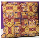 Custom Needlepoint Geometric Pattern Down Pillow