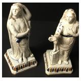 Antique Painted Porcelain Italian Figures Antique Painted Porcelain Italian Figures