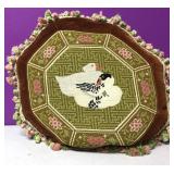 Custom Needlepoint Octagon Duck Down Pillow Custom Needlepoint Octagon Duck Down Pillow