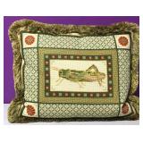 Custom Needlepoint Ohh Grasshopper Down Pillow