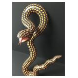 Vintage Santa Fe Artist Dirk Kortz Folk Art Snake Vintage Santa Fe Artist Dirk Kortz Folk Art Snake