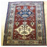 1980s Afghan Woven Wool Kazak Rug 1980s Afghan Woven Wool Kazak Rug