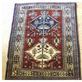 1980s Afghan Woven Wool Kazak Rug