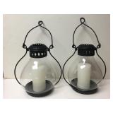 2 Pottery Barn Hanging Candle Holders