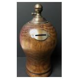 11" Rare Eximious Italian Wood Piggy Bank 11" Rare Eximious Italian Wood Piggy Bank