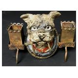 6" Dog Bust Dual Candleholder