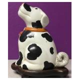 Vintage Neiman Marcus Ceramic Dog W/ Stand