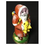 French Limoges Porcelain Ring Box Rochard Santa