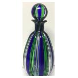 Antique Italian Glass Perfume Bottle W/Stopper