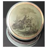 Antique Calvary Battle Scene Tortoise Snuff Box