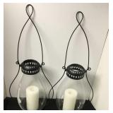 (3) 31" Hand Blown Glass Hanging Candle Holder (3) 31" Hand Blown Glass Hanging Candle Holder